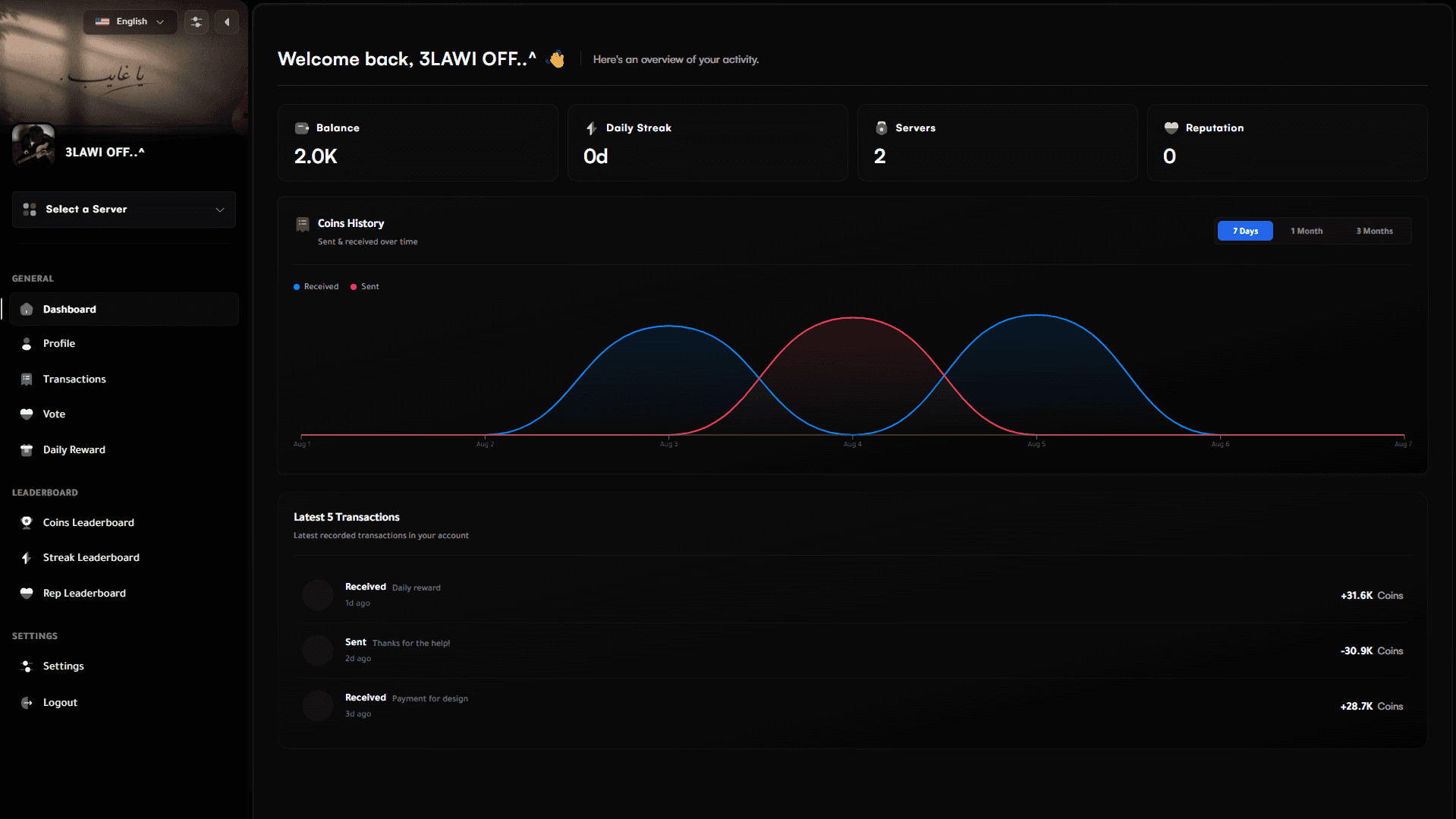 ProLexBot dashboard preview
